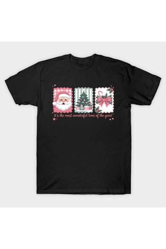 Preppy The Most Wonderful Time of The Year Christmas Girly G6446 Unisex T-Shirt, Up to Size 5XL