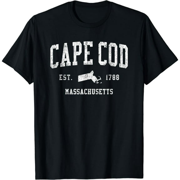 Preppy Varsity Cape Cod Massachusetts MA Shirt Vintage T-Shirt