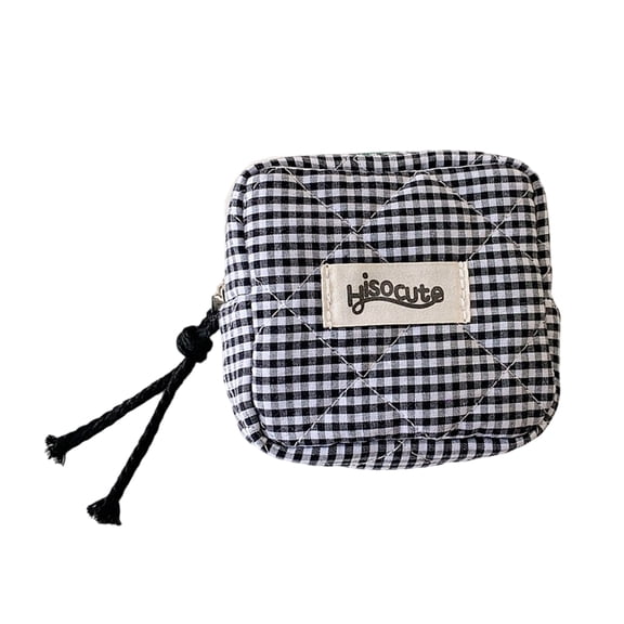 Preppy Zipper Cosmetic Pouches Purse,Travel Coin Pouches Change Purse Sanitary Napkin Storage Bag Makeup Bag for Purse