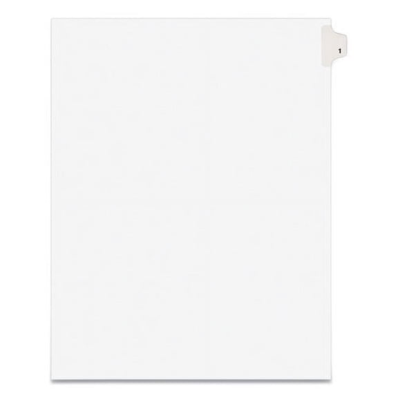 Preprinted Legal Exhibit Side Tab Index Dividers, Avery Style, 10-Tab, 1, 11 X 8.5, White, 25/pack | Bundle of 2 Packs