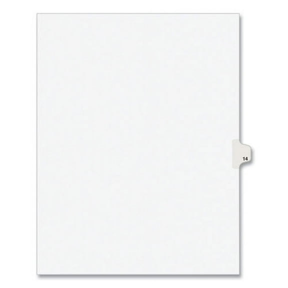 "Preprinted Legal Exhibit Side Tab Index Dividers, Avery Style, 10-Tab, 14, 11 X 8.5, White, 25/pack | Bundle of 2 Packs"