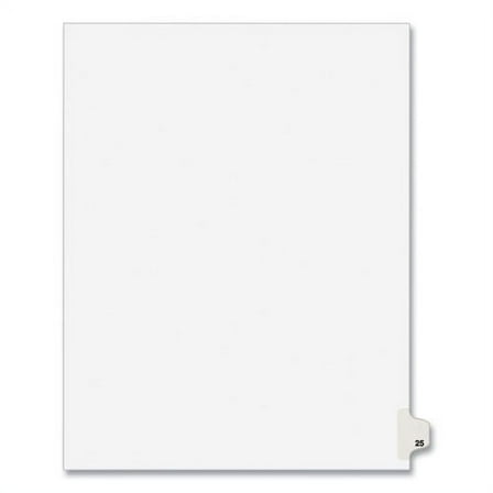 "Preprinted Legal Exhibit Side Tab Index Dividers, Avery Style, 10-Tab, 25, 11 X 8.5, White, 25/pack, (1025) | Bundle of 2 Packs"