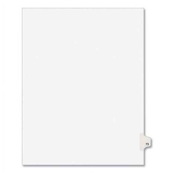 Preprinted Legal Exhibit Side Tab Index Dividers, Avery Style, 10-Tab, 73, 11 X 8.5, White, 25/pack, (1073) | Bundle of 10 Packs