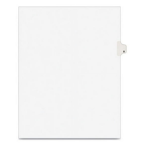 Preprinted Legal Exhibit Side Tab Index Dividers, Avery Style, 10-Tab, 8, 11 X 8.5, White, 25/pack | Bundle of 2 Packs