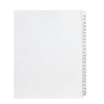 Preprinted Legal Exhibit Side Tab Index Dividers, Avery Style, 25-Tab, 1 to 25, 11 x 8.5, White, 1 Set, (1330)