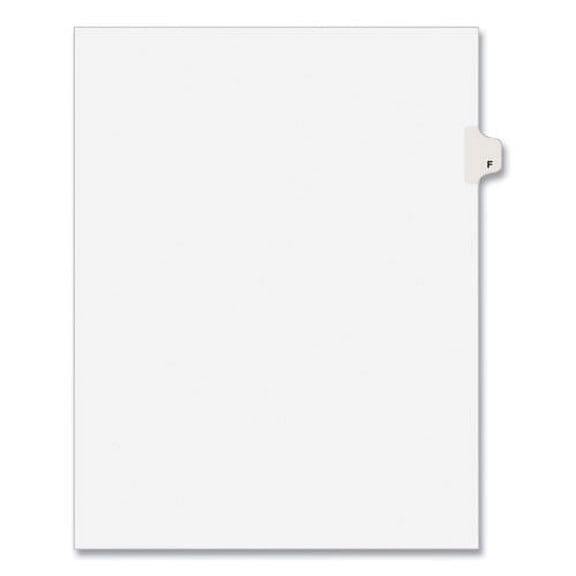 Preprinted Legal Exhibit Side Tab Index Dividers, Avery Style, 26-Tab, F, 11 X 8.5, White, 25/pack, (1406) | Bundle of 2 Packs