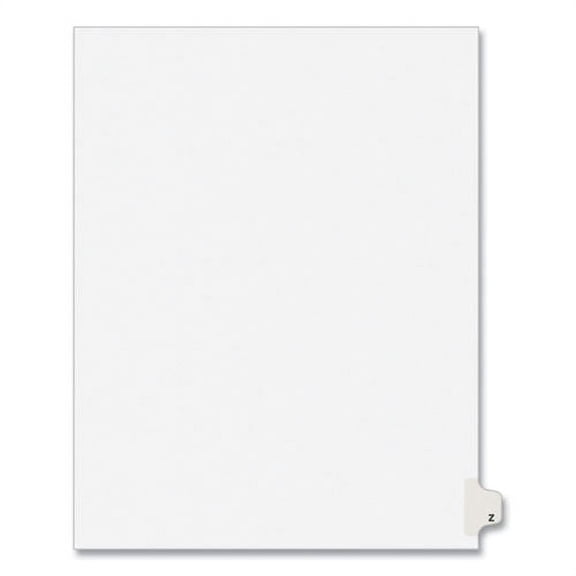 Preprinted Legal Exhibit Side Tab Index Dividers, Avery Style, 26-Tab, Z, 11 X 8.5, White, 25/pack, (1426) | Bundle of 2 Packs