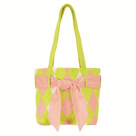 Prepster Green Ruffle Tote