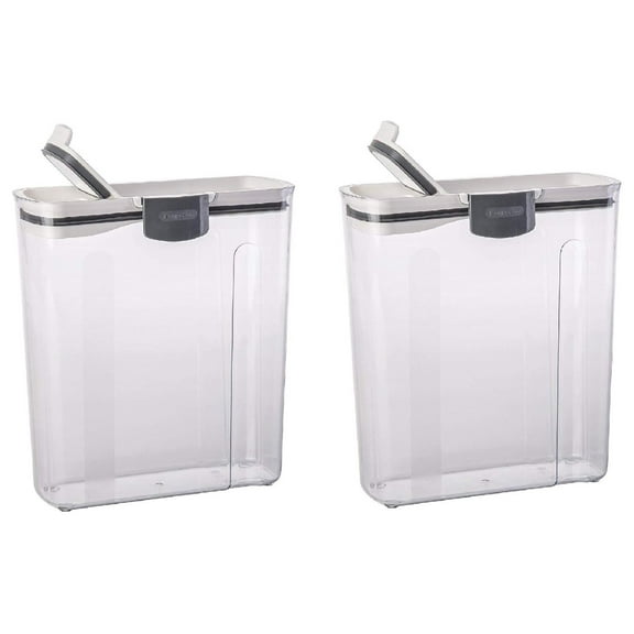 Prepworks ProKeeper 2- Piece Kitchen Clear Food Baker's Kitchen Storage Organization Canister Set