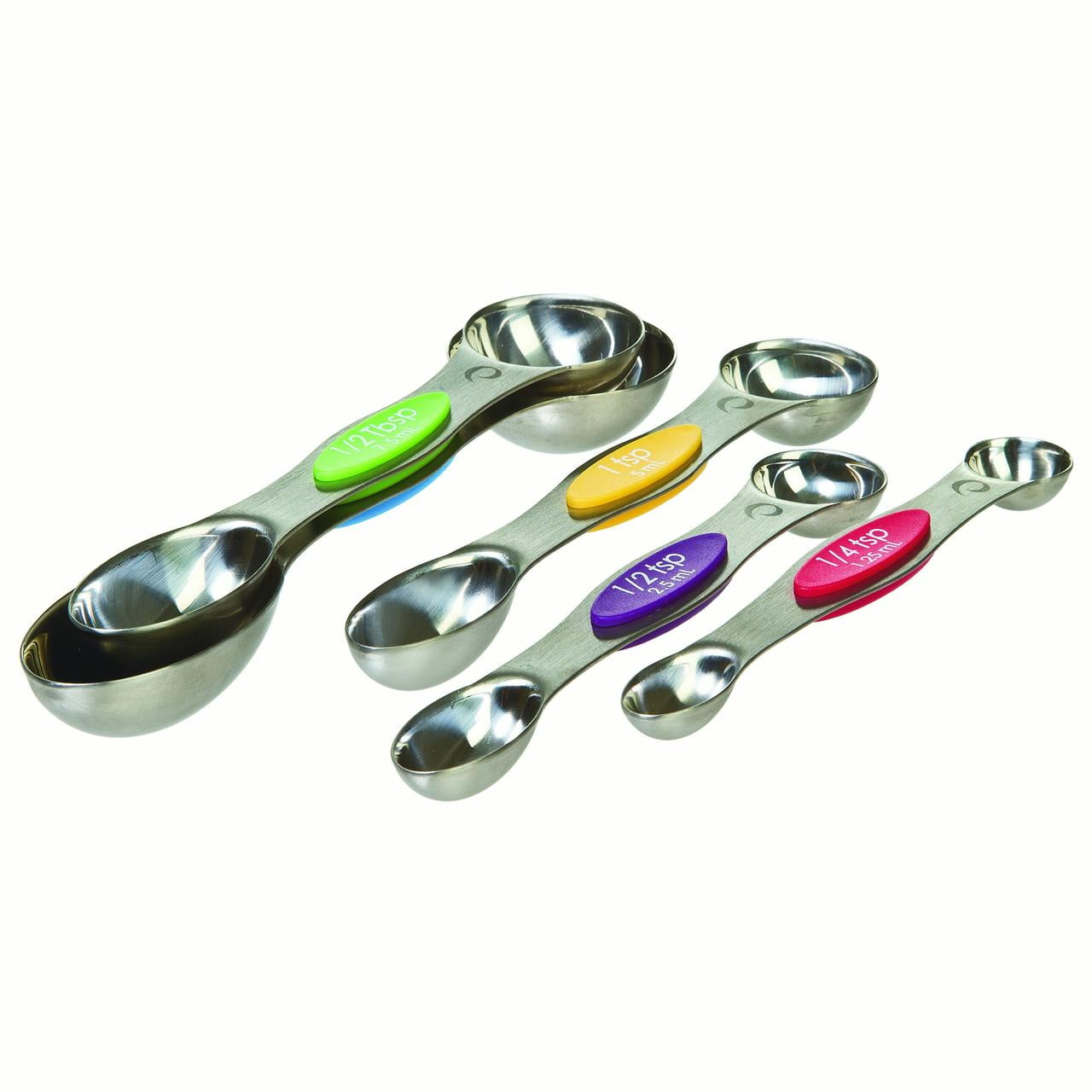 Prepworks Snap Fit Measuring Spoons Set (5 Pieces), Assorted Colors
