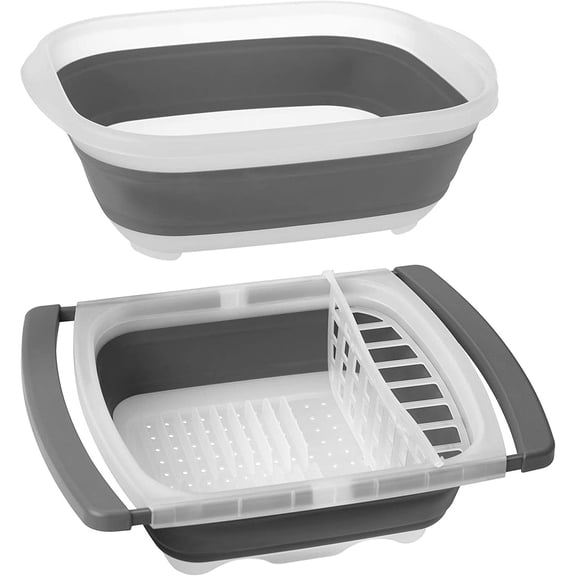 Prepworks by Progressive Collapsible Portable Sets (Large Tub and Dish Rack)