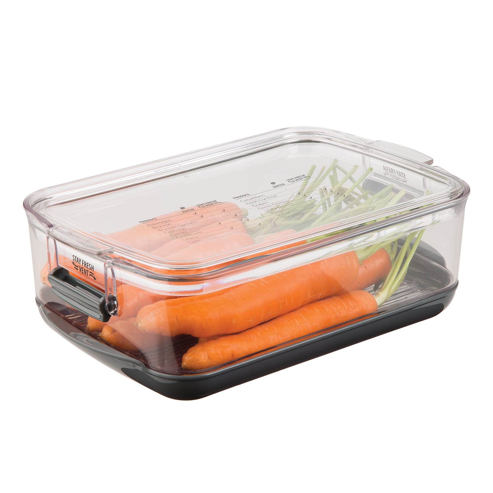 Clear 3-Quart BPA-Free Plastic Produce Keeper