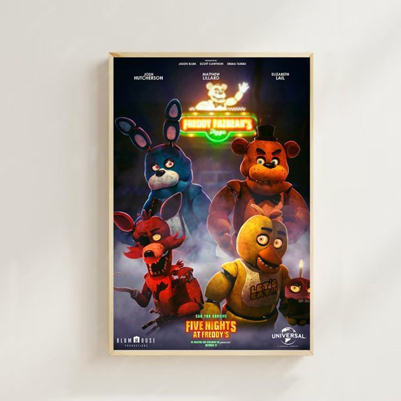 Prequel Video Game Restaurant Robotic Mascot Horror Wall Art, Unframed Poster