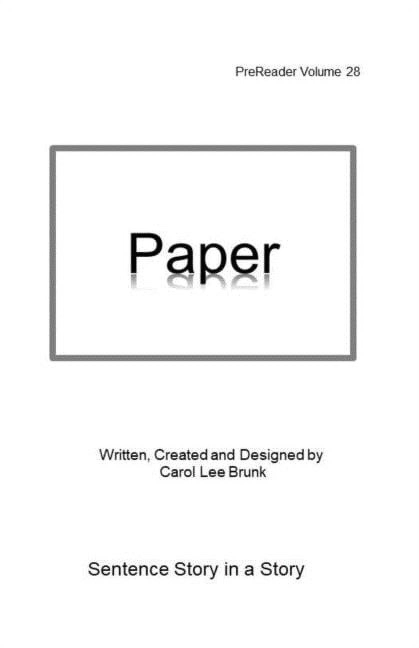 Prereader Paper: PreReader Volume 28, Book 28, (Paperback)