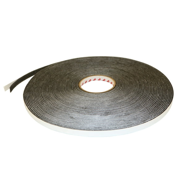 Pres-On Gasketing Foam Tape [Single-Sided, Open Cell] (P8500 Series): 1/2 in. x 100 ft. x 1/8 in. thick (Black)