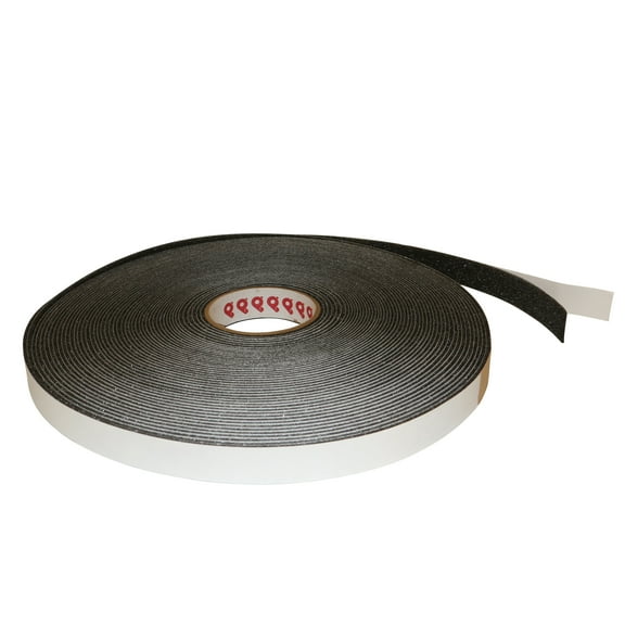Pres-On Gasketing Foam Tape [Single-Sided, Open Cell] (P8500 Series): 1 in. x 100 ft. x 1/8 in. thick (Black)