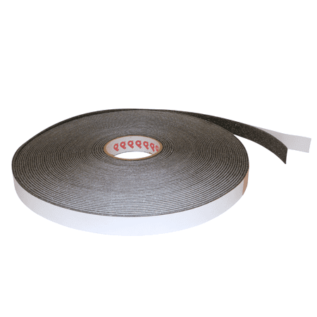 Pres-On Gasketing Foam Tape [Single-Sided, Open Cell] (P8500 Series): 1 in. x 100 ft. x 1/8 in. thick (Black)
