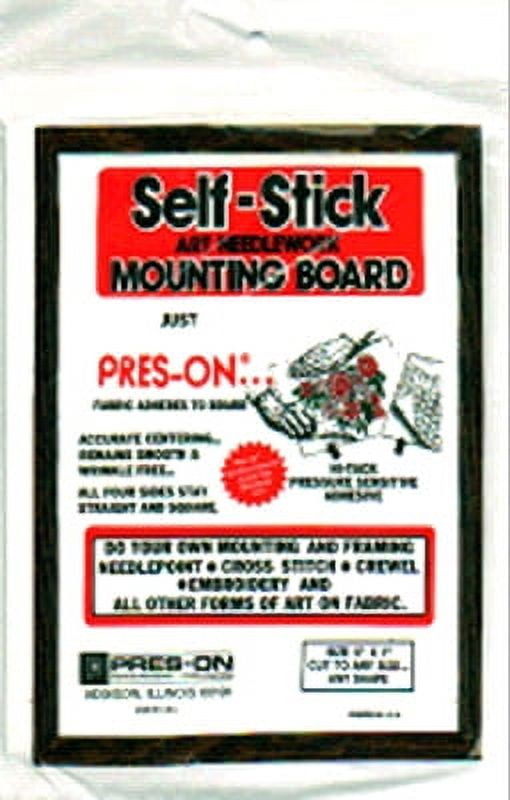 Preson, SelfStick Mounting Board for Art Needlework, 5"X7", White