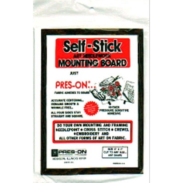 Preson, SelfStick Mounting Board for Art Needlework, 5"X7", White