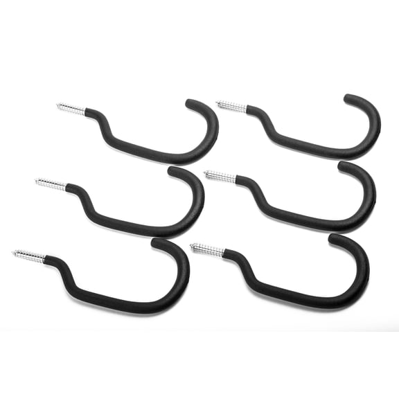 Presa Heavy Duty Bike Rack Hook Set, Black, 6-Pack