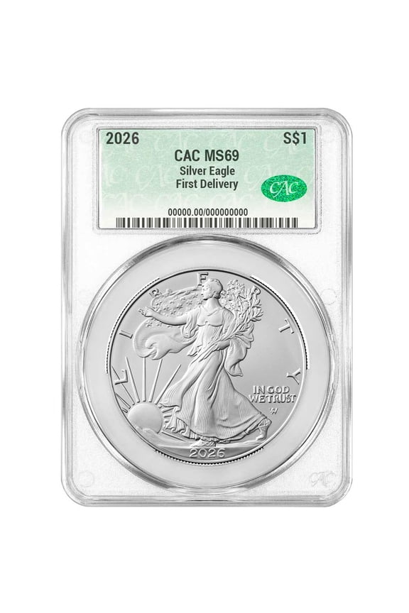 Presale - 2026 $1 American Silver Eagle CACG MS69 First Delivery