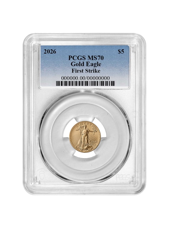 2026 $5 American Gold Eagle 1/10 oz PCGS MS70 FS Blue Label