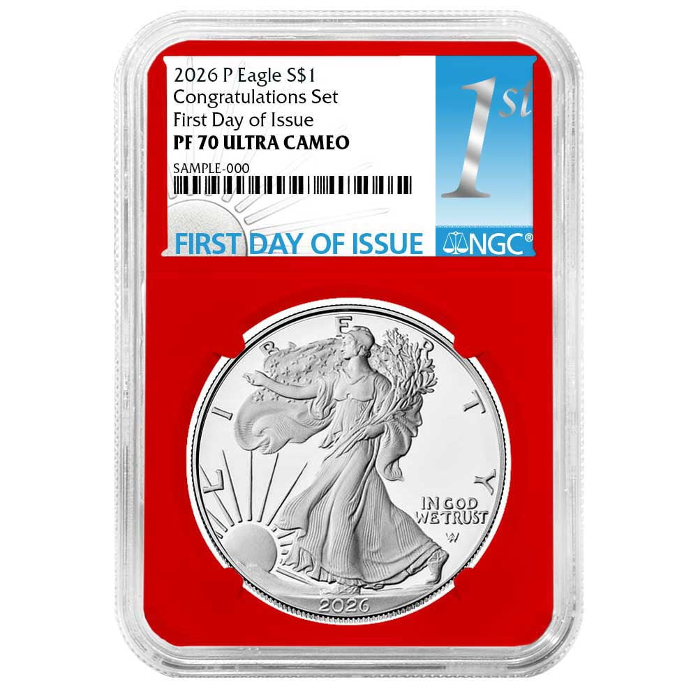 2026-P Proof $1 American Silver Eagle Congratulations Set NGC PF70UC ...