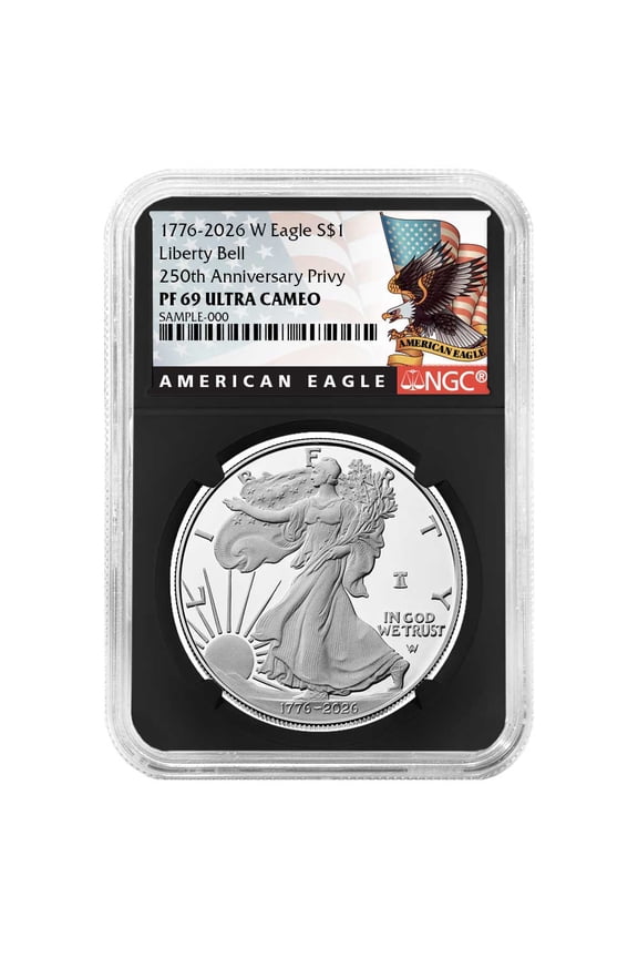Presale - 2026-W Proof $1 American Silver Eagle NGC PF69UC Black Label Retro Core