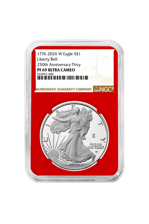 Presale - 2026-W Proof $1 American Silver Eagle NGC PF69UC Brown Label Red Core