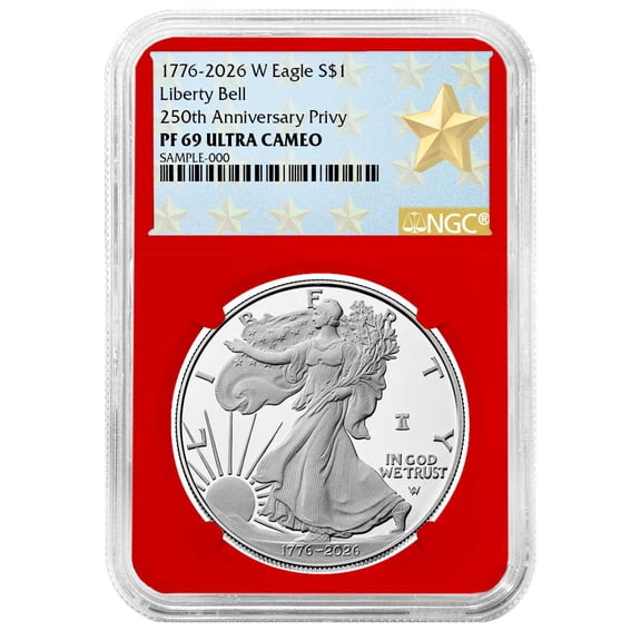 Presale - 2026-W Proof $1 American Silver Eagle NGC PF69UC West Point Star Label Red Core