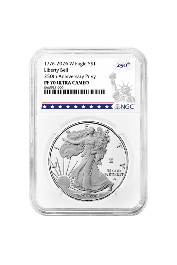 2026-W Proof $1 American Silver Eagle NGC PF70UC 250th Liberty Label