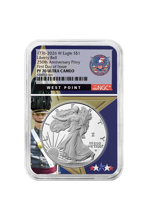 Presale - 2026-W Proof $1 American Silver Eagle NGC PF70UC FDI West Point Core