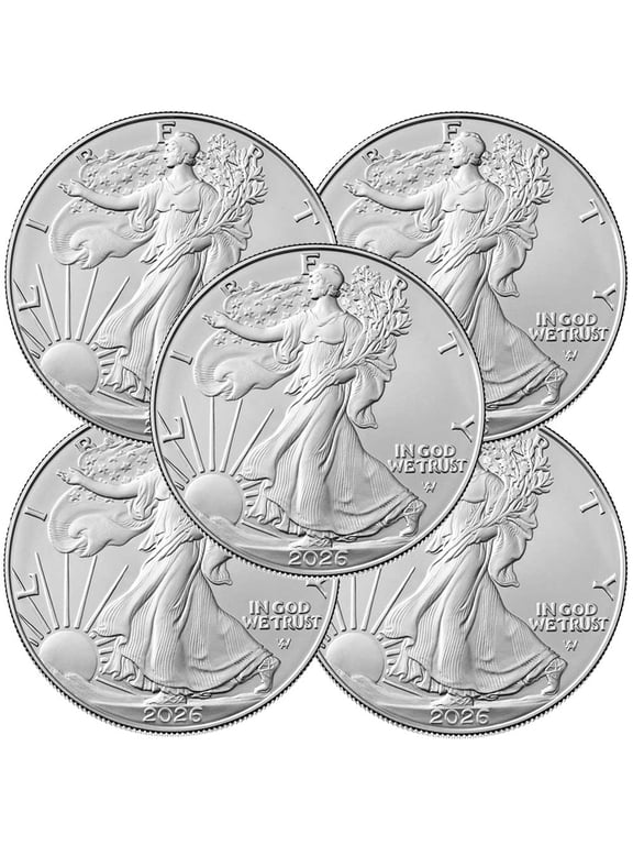 Lot of 5 - 2026 $1 American Silver Eagle 1 oz BU