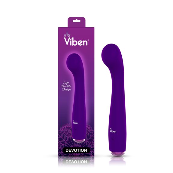 Viben Devotion Rechargeable Silicone G-Spot Personal Massager, Violet