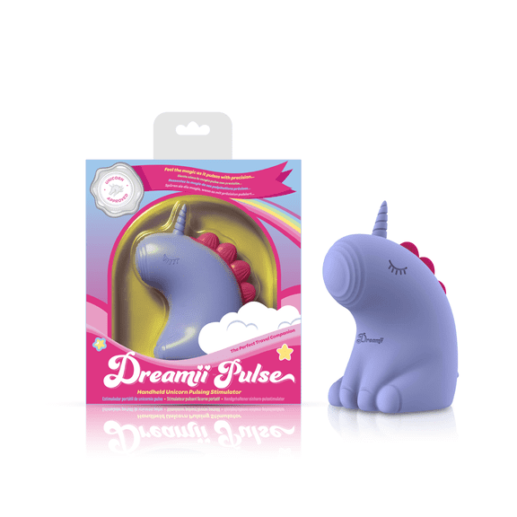 Viben Dreamii Pulse Rechargeable Silicone Pulsing Unicorn Clitoral Vibrator, Mystical Purple