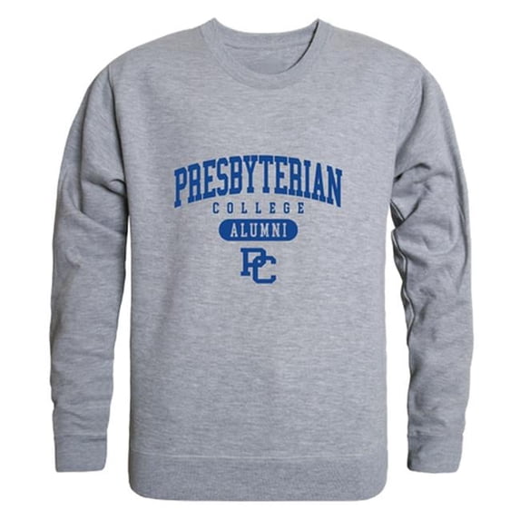 Presbyterian College Blue Hose Alumni Fleece Sweatshirt, Heather Grey - Large