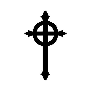 Presbyterian Cross Sticker Decal Die Cut - Self Adhesive Vinyl - Weatherproof - Made in USA - Many Color and Sizes - christian