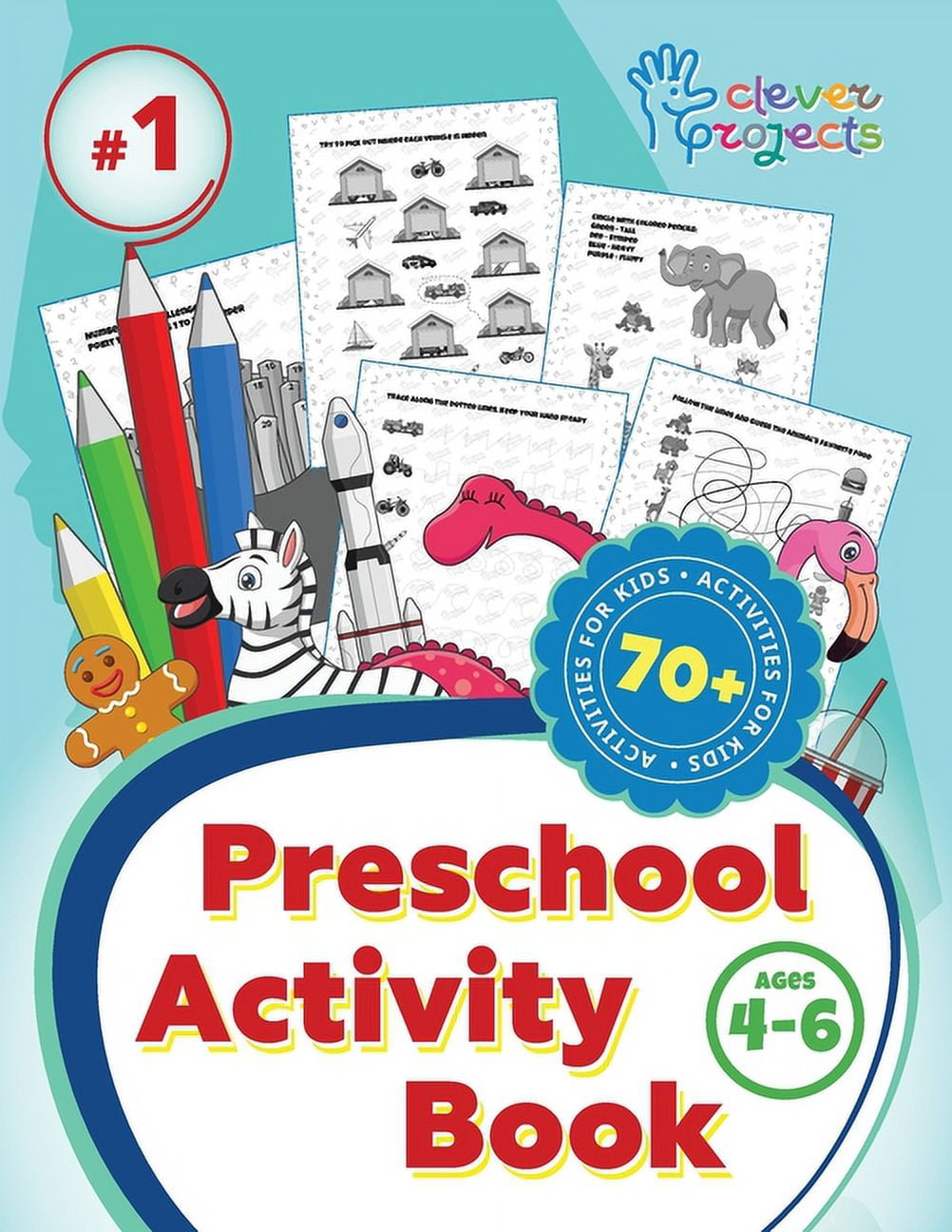 Preschool Activity Book for Kids 4-6 Years Old: Activity Book for Kids, (Paperback)