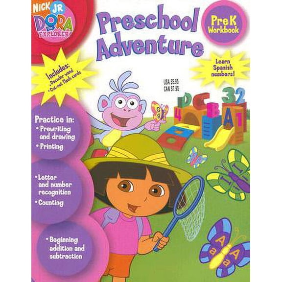 Pre-Owned Preschool Adventure Workbook (Dora The Explorer, Pre-K)