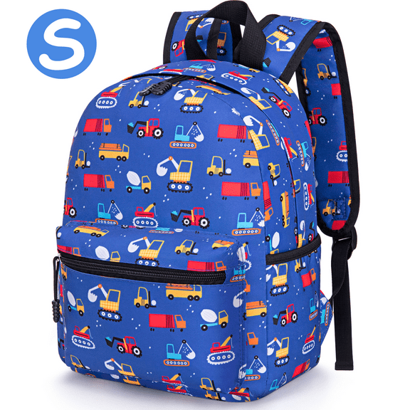 Cshidworld Preschool Backpack For Boys Girls 2-4, Toddler Backpack Preschool Kindergarten Elementary Daycare Backpack For School & Travel Bookbag, 11" H Kids Backpacks, Dark Blue Cars