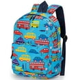 thumbnail image 1 of Cshidworld Preschool Backpack For Boys Girls 2-4, Toddler Backpack Preschool Kindergarten Elementary Daycare Backpack For School & Travel Bookbag, 11" H Kids Backpacks, Blue Cars, 1 of 9
