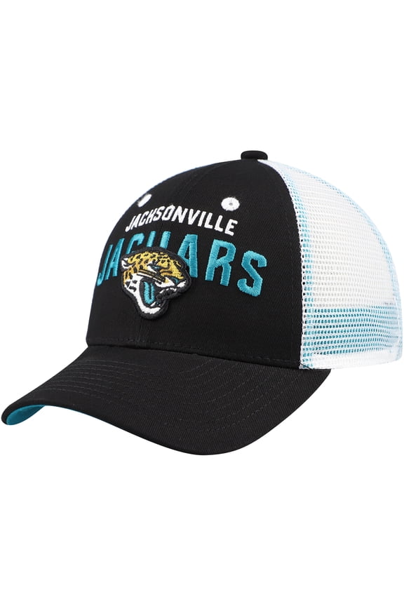 Preschool Black Jacksonville Jaguars Core Lockup Trucker Adjustable hat