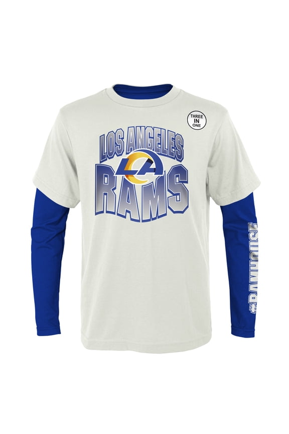 Preschool Bone/Royal Los Angeles Rams Game Day T-Shirt Combo Set
