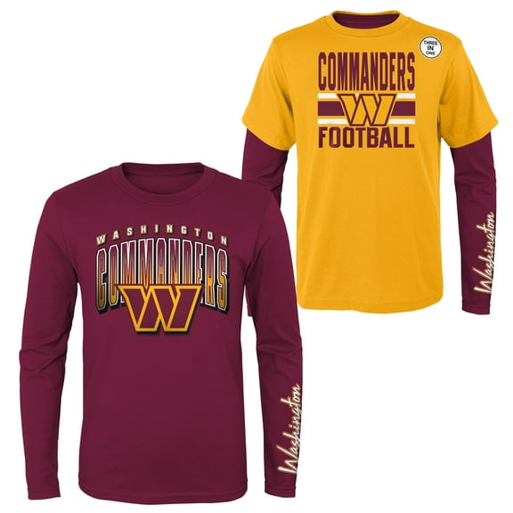 Preschool Burgundy/Gold Washington Commanders Fan Fave T-Shirt Combo Set