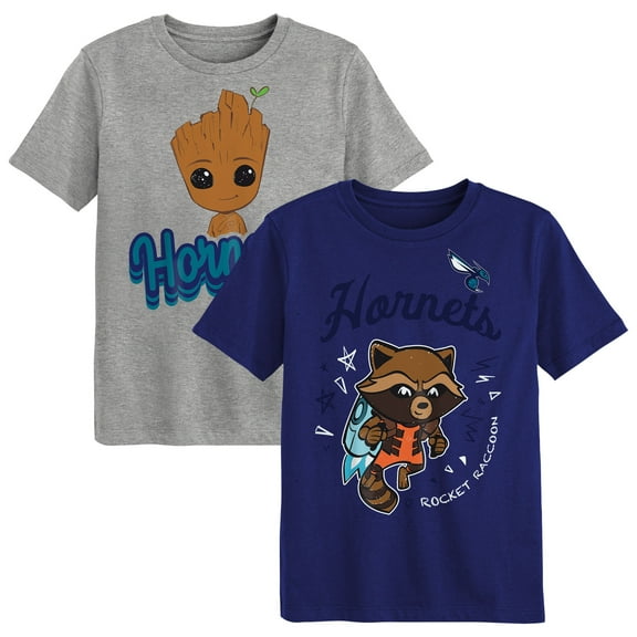 Preschool Charlotte Hornets Two-Piece Guardians Of The Galaxy T-Shirt Set