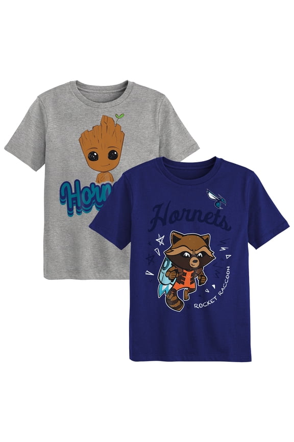 Preschool Charlotte Hornets Two-Piece Guardians Of The Galaxy T-Shirt Set