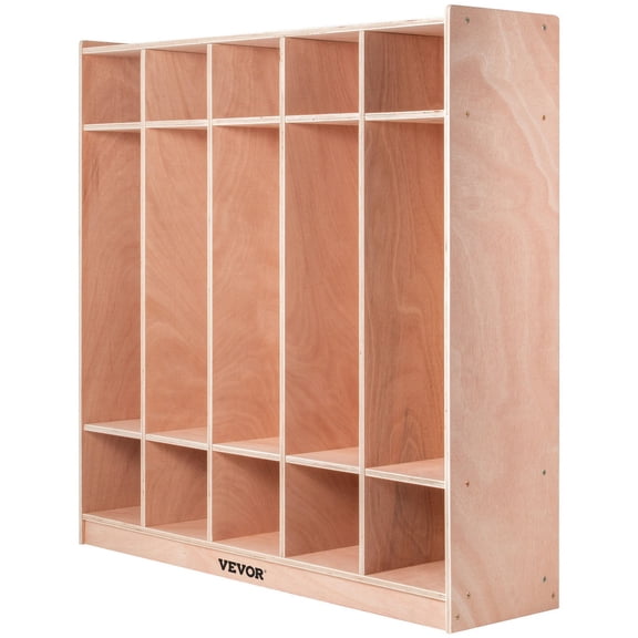Preschool Cubby Lockers 5-Section Plywood Birch Coat Locker 15MM Thickness Locker for Home 48.4 Inch High Durable Classroom Lockers for s and Commercial or Personal Use