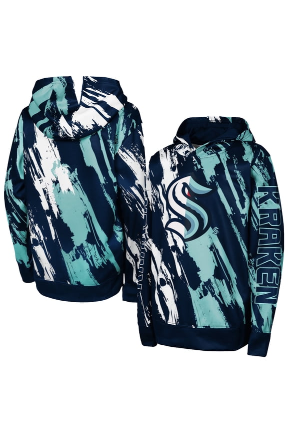 Preschool Deep Sea Blue Seattle Kraken Master Snipe Pullover Hoodie