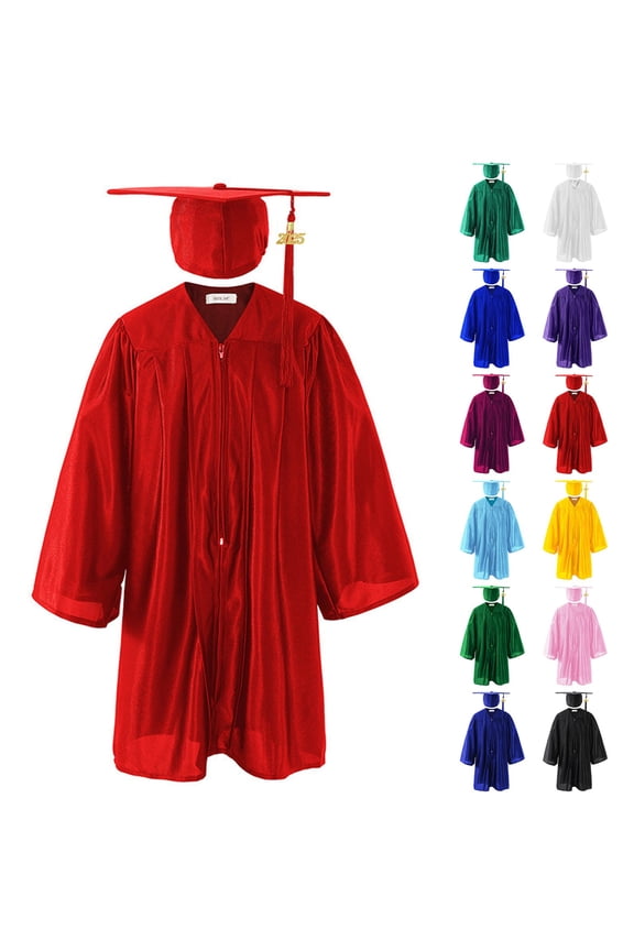 Preschool Graduation Cap and Gown Set Kindergarten Grad Gowns Children Graduation Cap with 2025 Grad Tassel Cap And Gown Kindergarten 2025