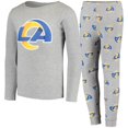 thumbnail image 1 of Preschool Gray Los Angeles Rams Long Sleeve T-Shirt & Pants Sleep Set, 1 of 1